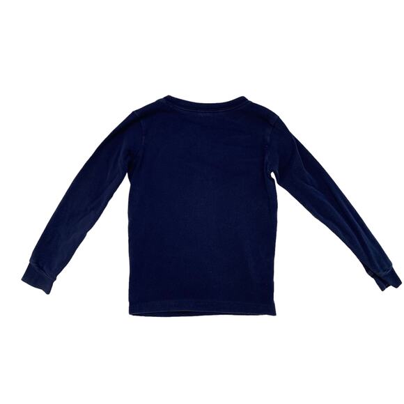 GYMBOREE Fire Truck Embroidered Applique Navy Blue Long John Pajamas Size 8 Kids - Picture 4 of 7